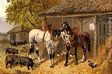 The Farmyard by John Frederick Herring, Jnr